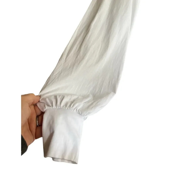 Veronica Beard White Long Sleeve Tie Neck Blouse Elegant Career - Picture 4 of 9